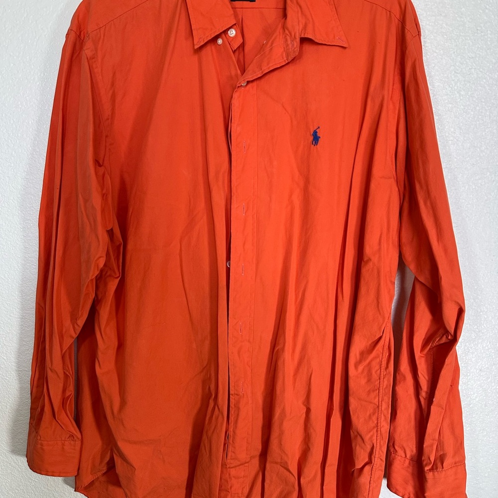 Ralph Lauren Vibrant Orange Long Sleeve Shirt